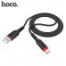 Кабель Type-C HOCO X59 1м, 3A, шнуровая оплетка, Black