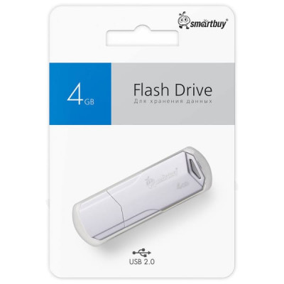 USB флеш-диск 4GB Smartbuy Clue White