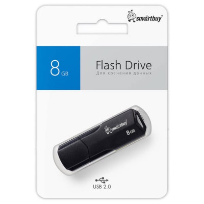 USB флеш-диск 8GB SmartBuy Clue Чёрный