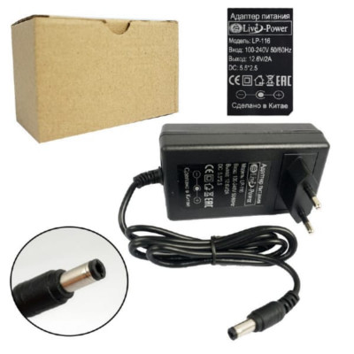 Блок питания Live Power LP116 12,6V/2A (5,5х2,5) с контроллером заряда для литиевых сборов