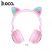 Гарнитура беспроводная полноразмерная Bluetooth HOCO W27 Cat ear (Grey). Емкость батареи 300mAh, время зарядки 2ч. Время звонков/музыки: 5ч. В режиме ожидания: 200ч. Динамик: 40мм. Размер: 203х175х80мм. Поддержка проигрывания BT, TF карт, AUX. Светящиеся 