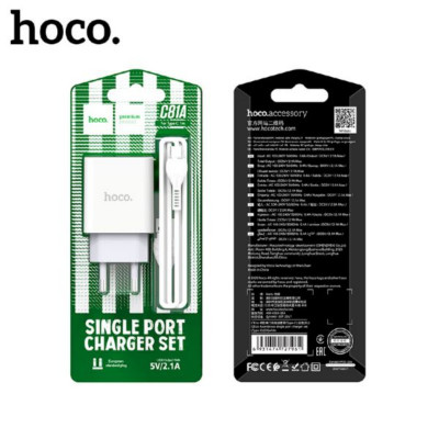 СЗУ-USB Type-C HOCO C81A 1м, 2.1A, White (23/138)