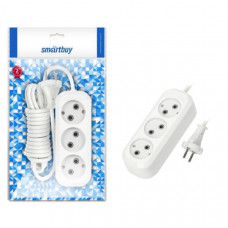 Удлинитель сетевой 1.5м 3 роз. Smartbuy (SBE-10-3-1,5-N) 10А/2,2кВт без заземления ПВС 2х1,0