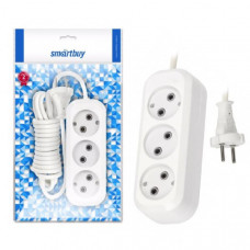 Удлинитель сетевой 2м 3 роз. Smartbuy (SBE-10-3-02-N) 10А/2,2кВт без заземления ПВС 2х1,0