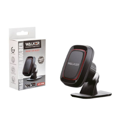 Держатель мобильного телефона магнитный Walker CX-008 на панель, черный