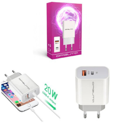 СЗУ-USB-USB-C Орбита OT-APU56 3.0A PD20W+QC3.0 (White)