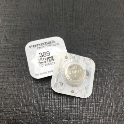 Батарейка RENATA R 389 SR1130W, (Швейцария) коробка/10шт (Швейцария)