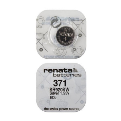 Батарейка RENATA R 371 SR920SW, коробка/10шт (Швейцария)