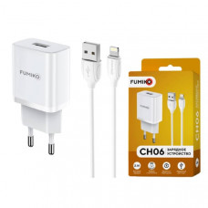 СЗУ-USB Lightning FUMIKO CH06 1м, 2.1А, White