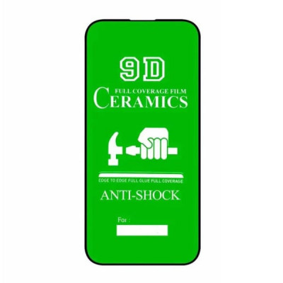 Стекло защитное iP 13 Pro Max Ceramics Film черная рамка, техпак