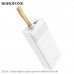 Внешний аккумулятор 30000 mAh Borofone BJ18A White Входной интерфейс: 2USB, Micro-USB/USB Type-C. Светодиодный цифровой дисплей питания + функция настольной лампы