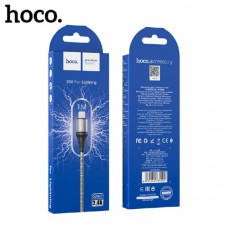 Кабель Lightning HOCO X50, 1м, 2.4A, Gray, тканевая оплётка