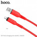 Кабель Lightning HOCO X59 1м, 2.4A, шнуровая оплетка, Red