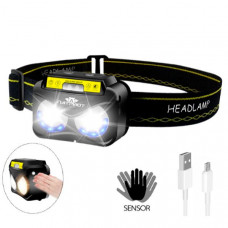 Фонарь налобный Патриот PT-FLG33 (3L, аккум, дат.движ) 3 LED: XPG + COB. Питание: встроенный аккумулятор. Вращение на 60 градусов вверх и вниз. 
6 режимов (1 режима красный/синий свет). В комплекте шнур ЗУ microUSB. Датчик движения.