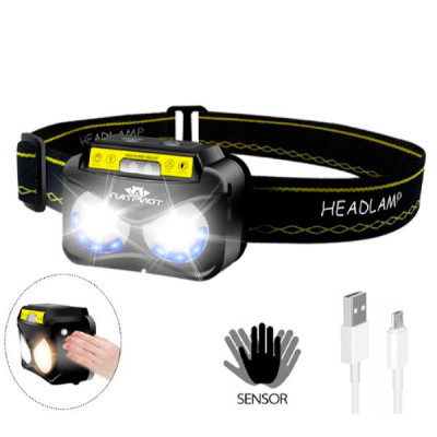 Фонарь налобный Патриот PT-FLG33 (3L, аккум, дат.движ) 3 LED: XPG + COB. Питание: встроенный аккумулятор. Вращение на 60 градусов вверх и вниз. 
6 режимов (1 режима красный/синий свет). В комплекте шнур ЗУ microUSB. Датчик движения.