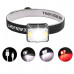 Фонарь налобный Патриот PT-FLG31. 3 LED: XPE + 2хCOB. Питание: встроенный аккумулятор 1000mA. Вращение на 90 градусов вверх и вниз. 5 режимов (1 режим красный свет стробоскоп). В комплекте шнур ЗУ microUSB.