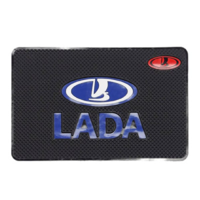 Коврик на панель авто LADA противоскользящий (20х13см)