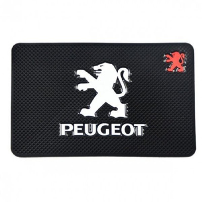 Коврик на панель авто PEUGEOT противоскользящий (20х13см)