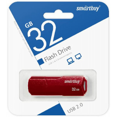 USB флеш-диск 32GB Smart Buy Clue бордовый