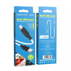 Кабель Lightning BOROFONE BX42 1м, 2,4A, силикон, White