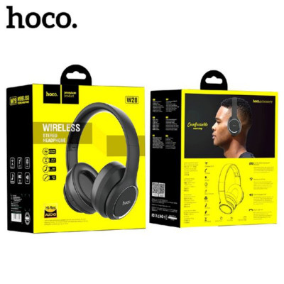 Гарнитура беспроводная полноразмерная Bluetooth HOCO W28 Journey (Black) Динамик: 40мм. BT V5.0 JL6925. Время зарядки: около 2ч. В режиме ожидания: более 200ч. В режиме разговора/прослушивания музыки: около 10ч.(уровень громкости 80%). Размеры: 185х167х76