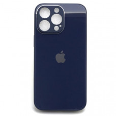 Чехол стеклянный iP 13 Pro Glass Dark Blue