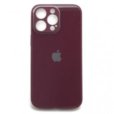 Чехол стеклянный iP 13 Pro Glass Bordo