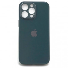 Чехол стеклянный iP 13 Pro Glass Blue Green