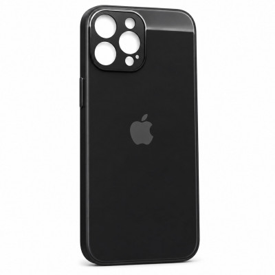 Чехол стеклянный iP 13 Pro Max Glass Black