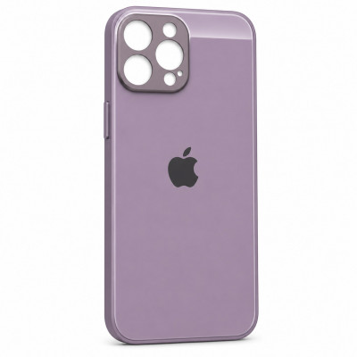 Чехол стеклянный iP 13 Pro Max Glass Pastel Pink