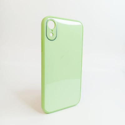 Чехол стеклянный iP XR Glass Green