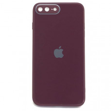 Чехол стеклянный iP 7/8 Plus Glass Bordo
