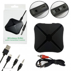 Bluetooth адаптер 3.5mm Jack XH-6 Bluetooth 5.0 Радиус передачи сигнала достигает 10-20м. Кабели: Micro-USB/Jack2RCA/Jack, Обесечивает Bluetooth передачу звука с телевизора к наушникам или колонке.