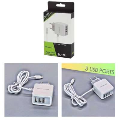 СЗУ-3USB Micro Орбита OT-APU52 1м, 3,1А, White