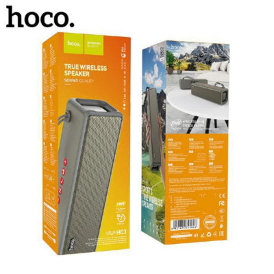 Портативная колонка Hoco HC3 Gray TWS/Bluetooth: 5.0/FM/USB/AUX/TF Встроенный аккумулятор: 2.4А. Встроенный микрофон. Размер: 195x81x82мм