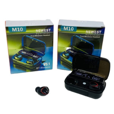 Гарнитура вакуумная Bluetooth M10 Black Bluetooth V5.1 Радиус приёма сигнала до 10м. Время зрядки около 2ч. Врежиме ожидания 280ч. Воспроизведение музыки около 5ч.
