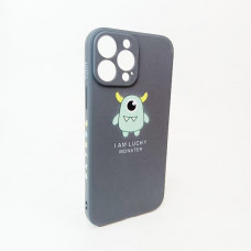 Чехол силиконовый iP 13 Pro Max Lucky Monster черный