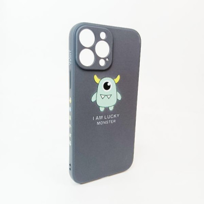 Чехол силиконовый iP 13 Pro Max Lucky Monster черный