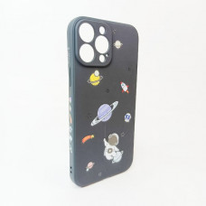 Чехол силиконовый iP 13 Pro Max Space Station черный
