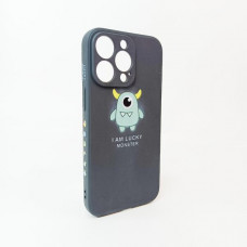 Чехол силиконовый iP 13 Pro Lucky Monster черный