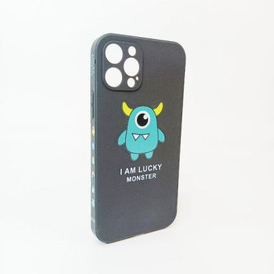 Чехол силиконовый iP 12 Pro Lucky Monster черный