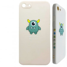 Чехол силиконовый iP 7/8/SE2020 Lucky Monster бежевый