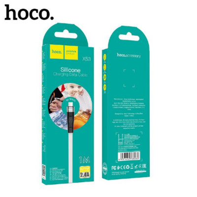 Кабель Micro USB HOCO X53 1м, 2.4A, силикон, White