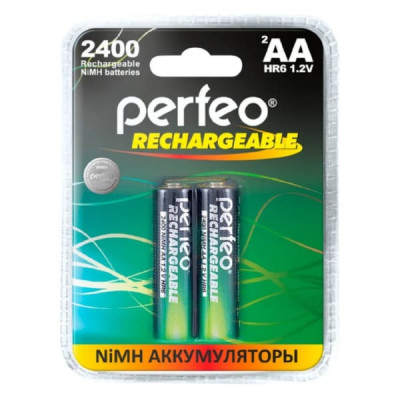 Аккумулятор Perfeo R06 (2400 mAh) BL-2 пластик