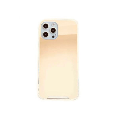 Чехол силиконовый iP 12 Pro Max Зеркало цвет Gold