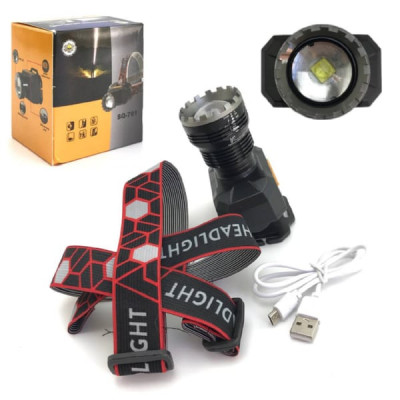 Фонарь налобный FA-701-P50 (ZOOMIN X1-X2000, кабель microUSB для зарядки)