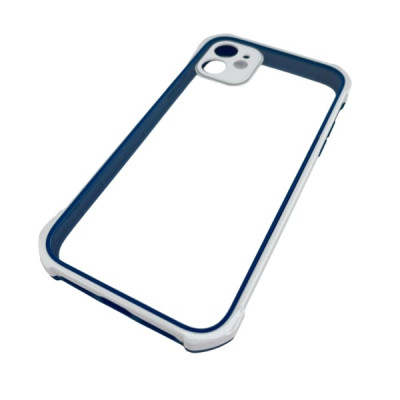 Чехол прозрачный iP 12/12Pro Paris акриловый, цвет Dark Blue