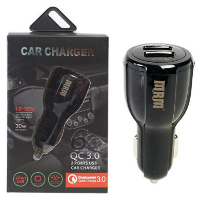 АЗУ-2USB MRM-POWER MR-681 5V/6A Quick Charge 3.0 (Black) в упаковке