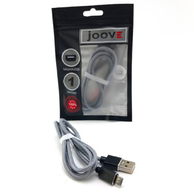 Кабель Micro USB JOOVE X27 1м, тканевый (Grey) блистер