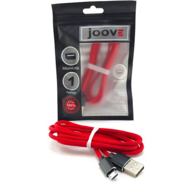 Кабель Micro USB JOOVE X32 1.2м, тканевый (Red) блистер